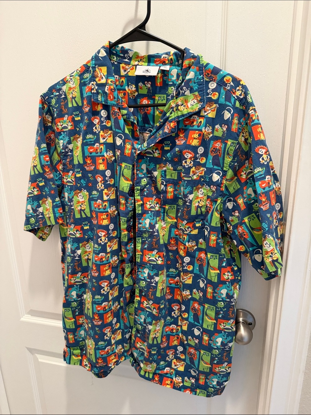 Disney’s Pixar Toy Story Blue Short-Sleeve Button-Up Shirt